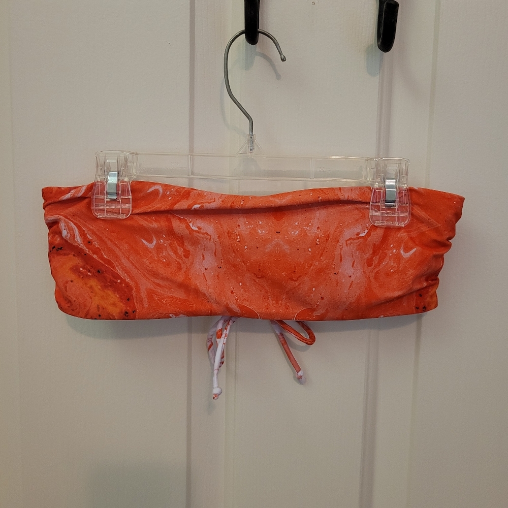 Shein Coral Marble Strapless Bikini - Picture 2 of 7